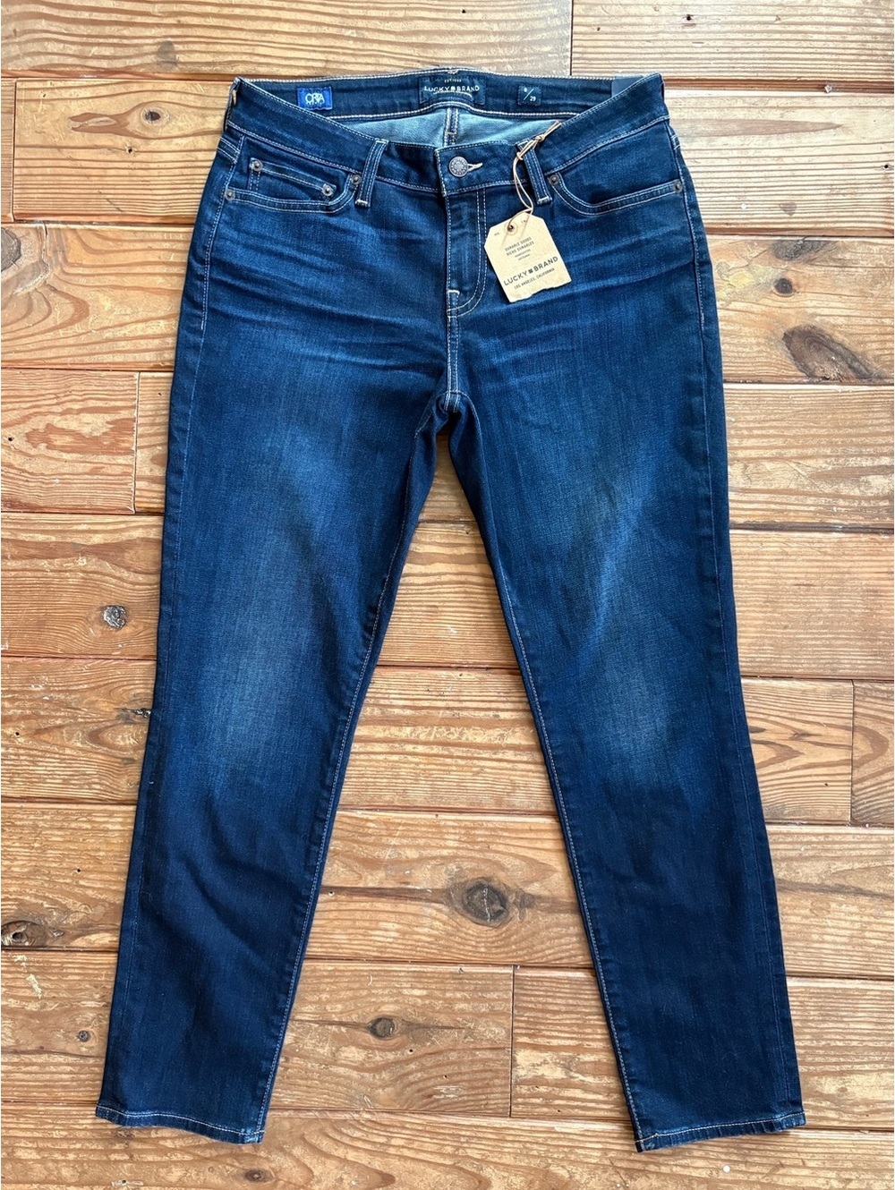 Lucky Brand Lolita Crop Women's Jeans Dark Wash Size 8/29 Mid Rise Stretch NWT